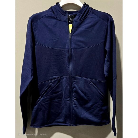 All In Motion Dark Blue Fleece Lined Full Zip Hooded Sweatshirt -  Small 34/36 - Picture 1 of 7
